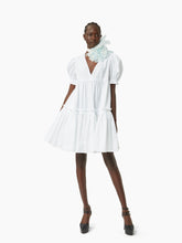 Charger l&#39;image dans la galerie, Poplin babydoll dress in white - Nina Ricci
