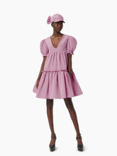 Charger l&#39;image dans la galerie, Taffeta babydoll dress in dark pink - Nina Ricci
