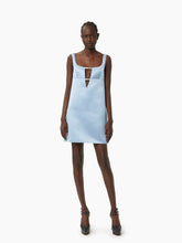 Charger l&#39;image dans la galerie, Satin mini a-line dress in blue - Nina Ricci
