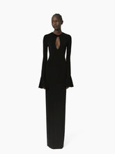 Charger l&#39;image dans la galerie, Fluid jersey midi dress in black - Nina Ricci
