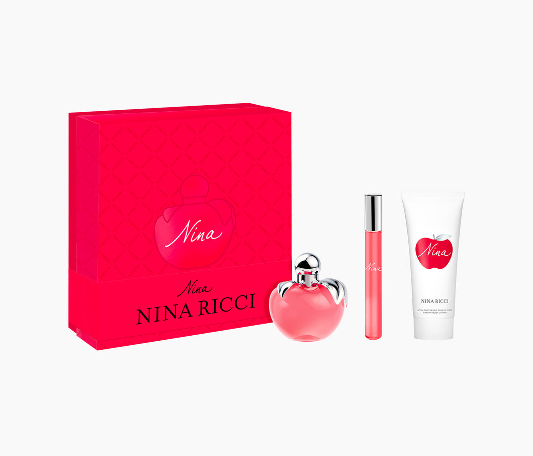 Coffret Nina 50ml, Lait Douceur pour le corps & Roll-On