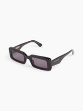 Load image into Gallery viewer, Waves rectangular shiny black Sunglasses
