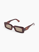 Cargar imagen en el visor de la galería, Gafas de sol Waves Rectangular con montura havana brillante
