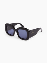 Load image into Gallery viewer, Full Moon Oversize shiny black sunglasses
