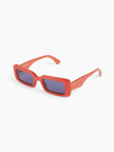 Load image into Gallery viewer, Waves rectangular shiny red Sunglasses
