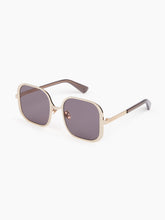 Load image into Gallery viewer, Upside-down square shiny rose gold Sunglasses
