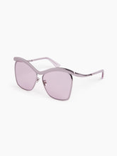 Load image into Gallery viewer, High-tide oversize shiny lilac gold Sunglasses
