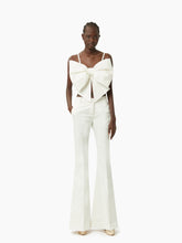 Charger l&#39;image dans la galerie, Linen bootcut pants in natural - Nina Ricci
