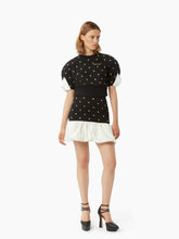 Charger l&#39;image dans la galerie, Cropped polka dot top in black - Nina Ricci
