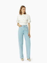 Charger l&#39;image dans la galerie, Cropped polka dot top in white gold - Nina Ricci
