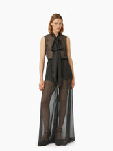 Load image into Gallery viewer, Muslin palazzo pants in white polka-dot - Nina Ricci
