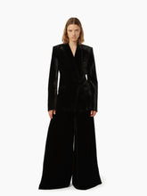 Charger l&#39;image dans la galerie, Velvet Flared Pants in Black - Nina Ricci
