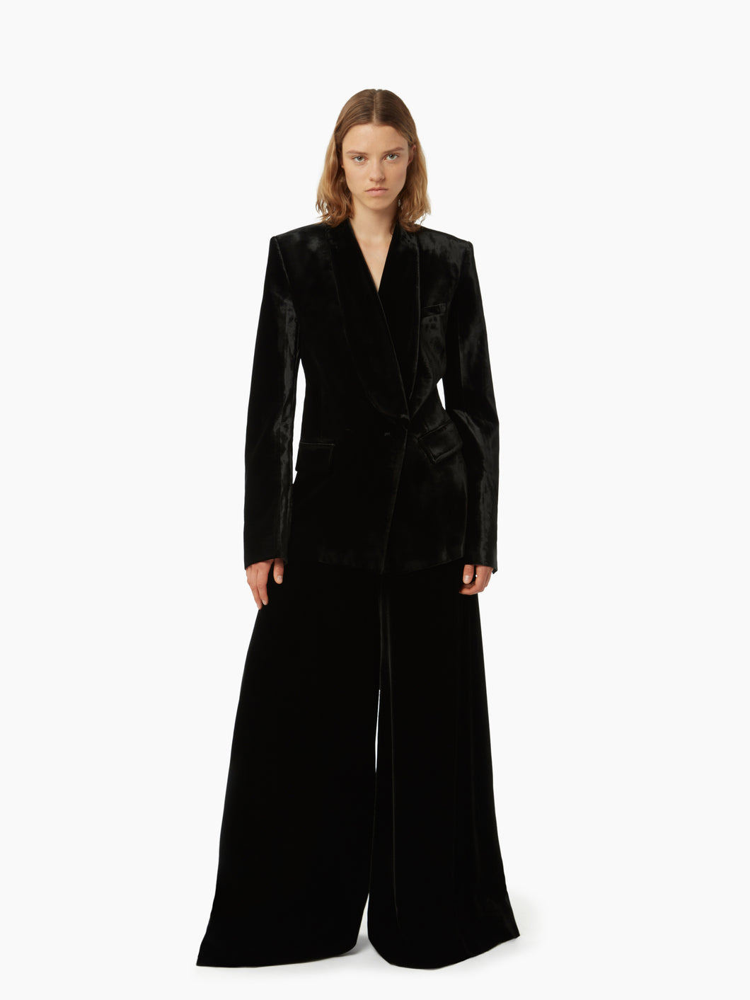 Velvet Flared Pants in Black - Nina Ricci