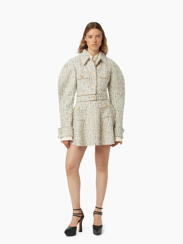 Short cocoon sleeve jacket in light beige - Nina Ricci