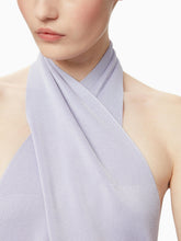 Charger l&#39;image dans la galerie, Halter neck draped dress in lilac - Nina Ricci
