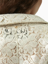 Load image into Gallery viewer, Guipure lace peplum blazer in silver - Nina Ricci
