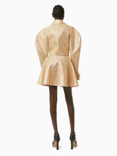 Charger l&#39;image dans la galerie, Mini flared skirt with pockets in gold - Nina Ricci
