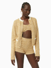 Load image into Gallery viewer, Metallic knit cardigan in gold - Nina Ricci
