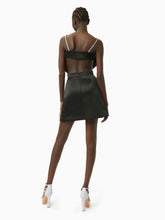 Load image into Gallery viewer, Mini a-line satin skirt in black - Nina Ricci
