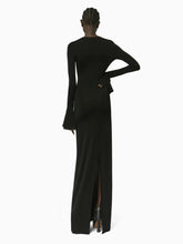 Charger l&#39;image dans la galerie, Fluid jersey midi dress in black - Nina Ricci
