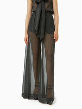 Load image into Gallery viewer, Muslin palazzo pants in white polka-dot  - Nina Ricci
