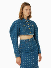 Load image into Gallery viewer, Cropped distressed denim jacket - Nina Ricci
