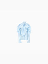 Load image into Gallery viewer, Pussy-bow shirt in light blue - Nina Ricci
