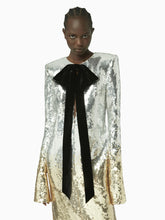 Load image into Gallery viewer, Long sequin dress in gold and silver - Nina Ricci
