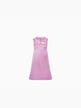 Charger l&#39;image dans la galerie, Satin trapeze dress in lilac - Nina Ricci
