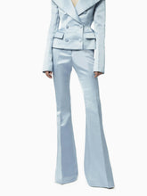 Load image into Gallery viewer, Satin flared pants in blue - Nina Ricci
