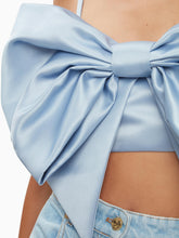 Charger l&#39;image dans la galerie, Satin bow bralette in bluette - Nina Ricci
