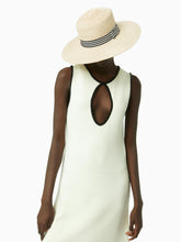 Load image into Gallery viewer, Straw canotier hat in white - Nina Ricci
