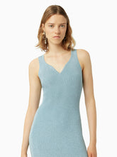 Load image into Gallery viewer, Heart neckline sleeveless dress in light blue - Nina Ricci
