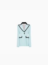 Charger l&#39;image dans la galerie, Tuxedo detail blazer in light blue- Nina Ricci
