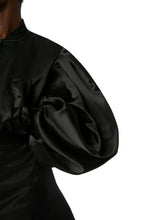 Load image into Gallery viewer, Satin cropped bomber in black - Nina Ricci
