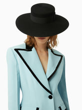 Charger l&#39;image dans la galerie, Felt wool canotier hat in black - Nina Ricci
