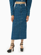 Charger l&#39;image dans la galerie, Long distressed denim skirt - Nina Ricci
