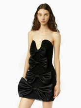 Charger l&#39;image dans la galerie, Bustier dress with bow details in black - Nina Ricci
