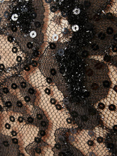 Load image into Gallery viewer, Sequin lace cut-out top in black - Nina Ricci
