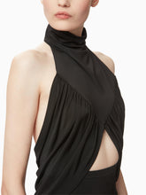 Charger l&#39;image dans la galerie, Draped halter top in black - Nina Ricci
