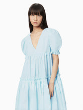 Charger l&#39;image dans la galerie, Poplin babydoll dress in light blue - Nina Ricci
