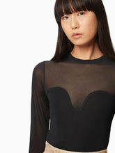 Load image into Gallery viewer, Heart neckline top in black - Nina Ricci
